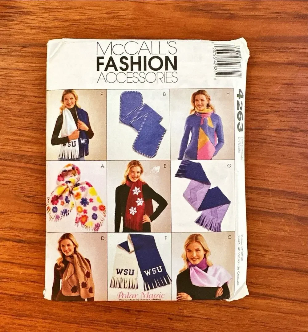 UNCUT McCalls Vintage Sewing Pattern 4263 Scarf Wrap Poncho